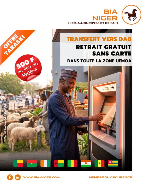 BIA - TRANSFERT DAB SPECIAL TABASKI - Retrait DAB